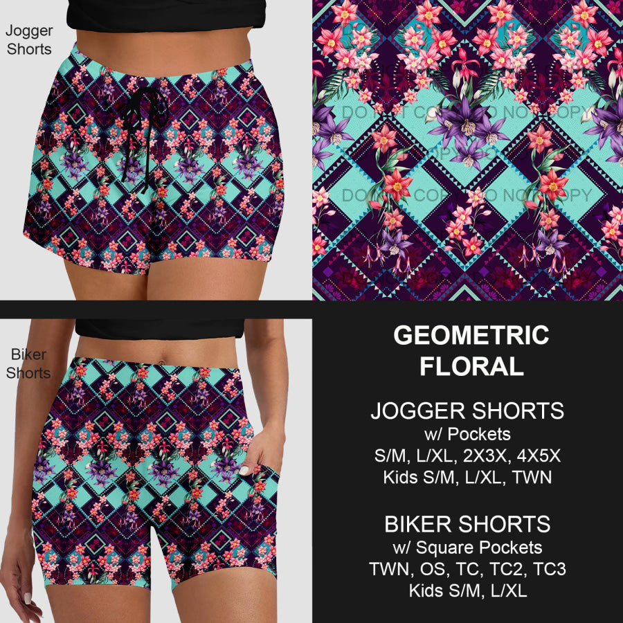 PREORDER Custom Shorts - Geometric Floral - Closes 30 Mar - ETA late Jun 2025 Loungewear