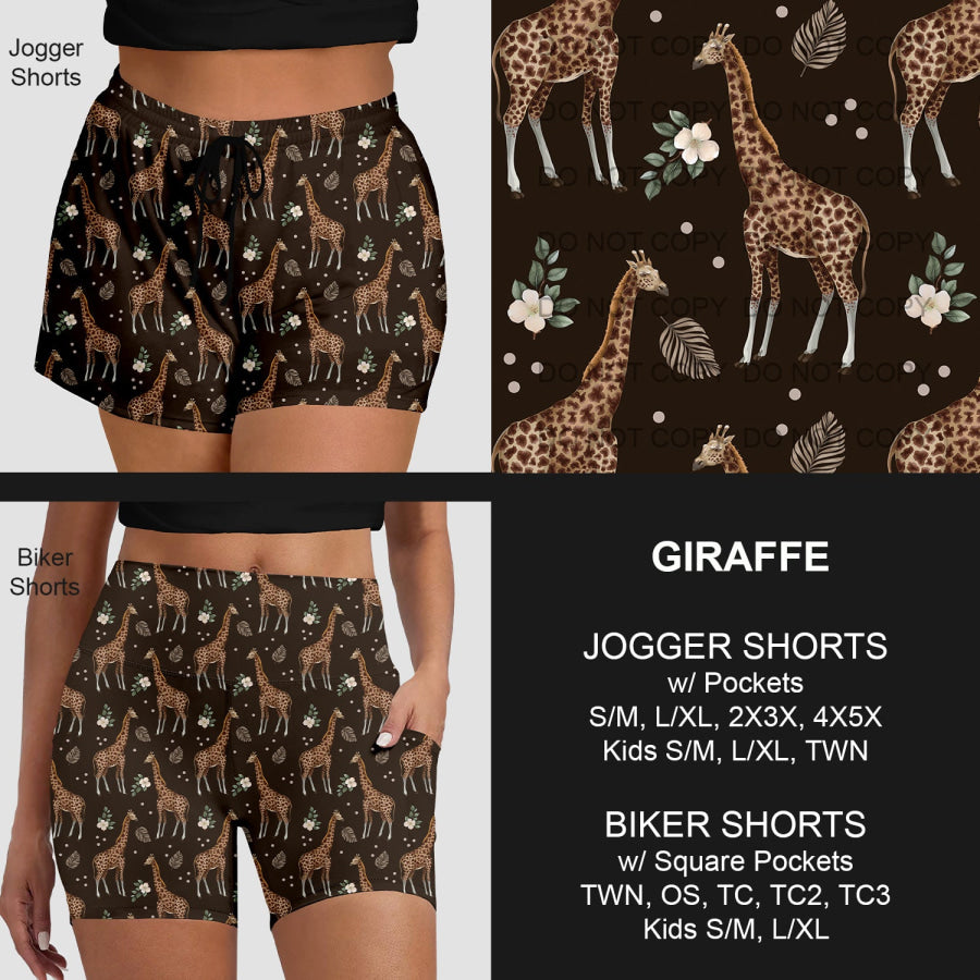 PREORDER Custom Shorts - Giraffe - Closes 30 Mar - ETA late Jun 2025 Loungewear