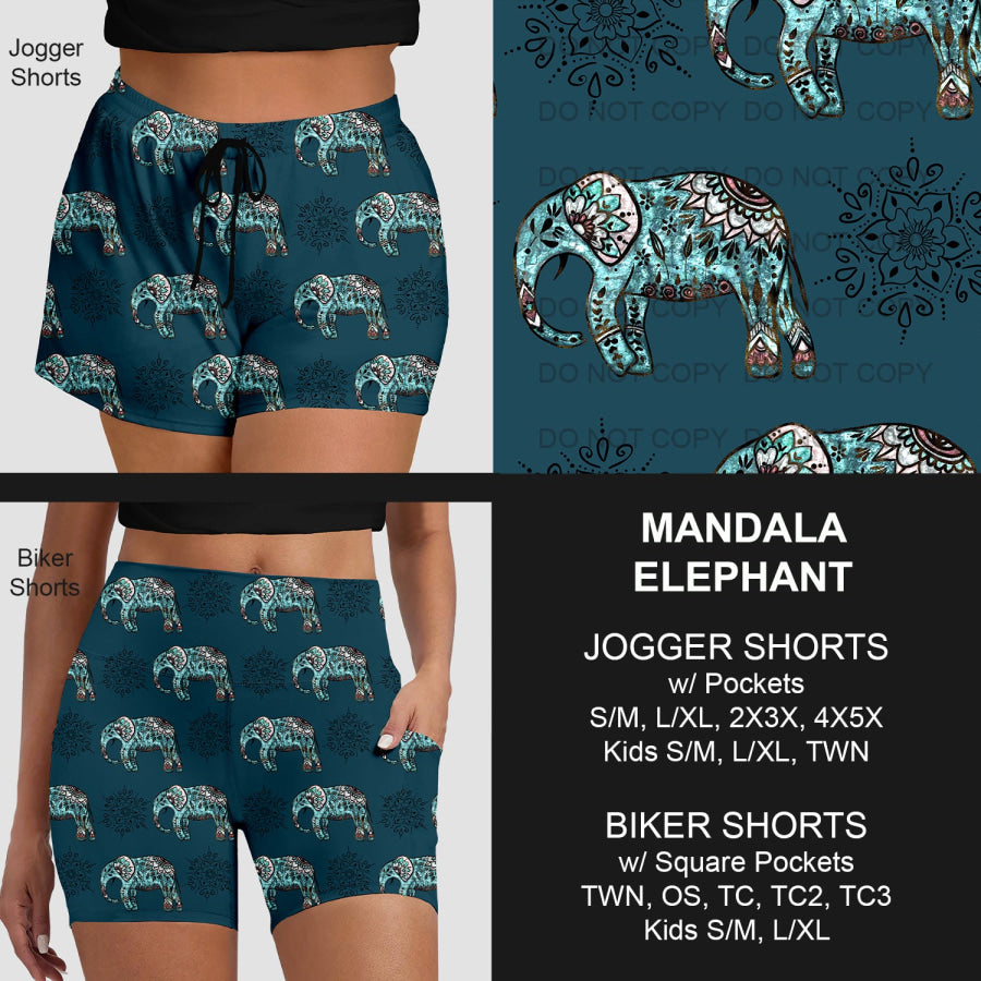 PREORDER Custom Shorts - Mandala Elephant - Closes 30 Mar - ETA late Jun 2025 Loungewear