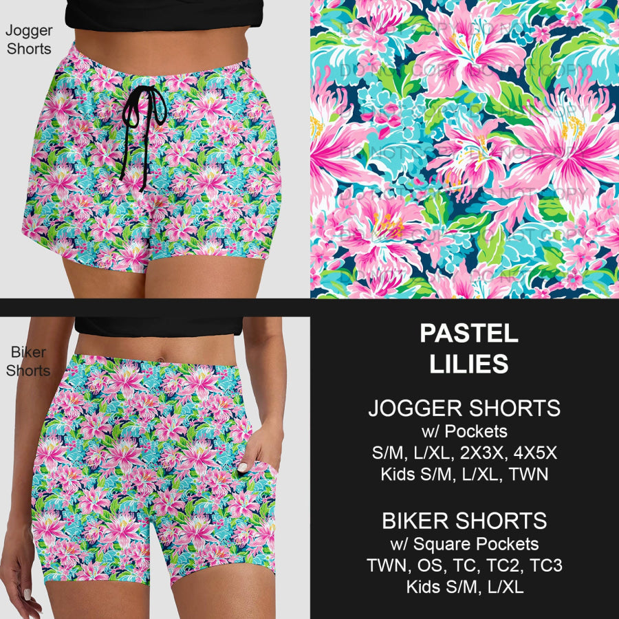 PREORDER Custom Shorts - Pastel Lilies - Closes 30 Mar - ETA late Jun 2025 Loungewear