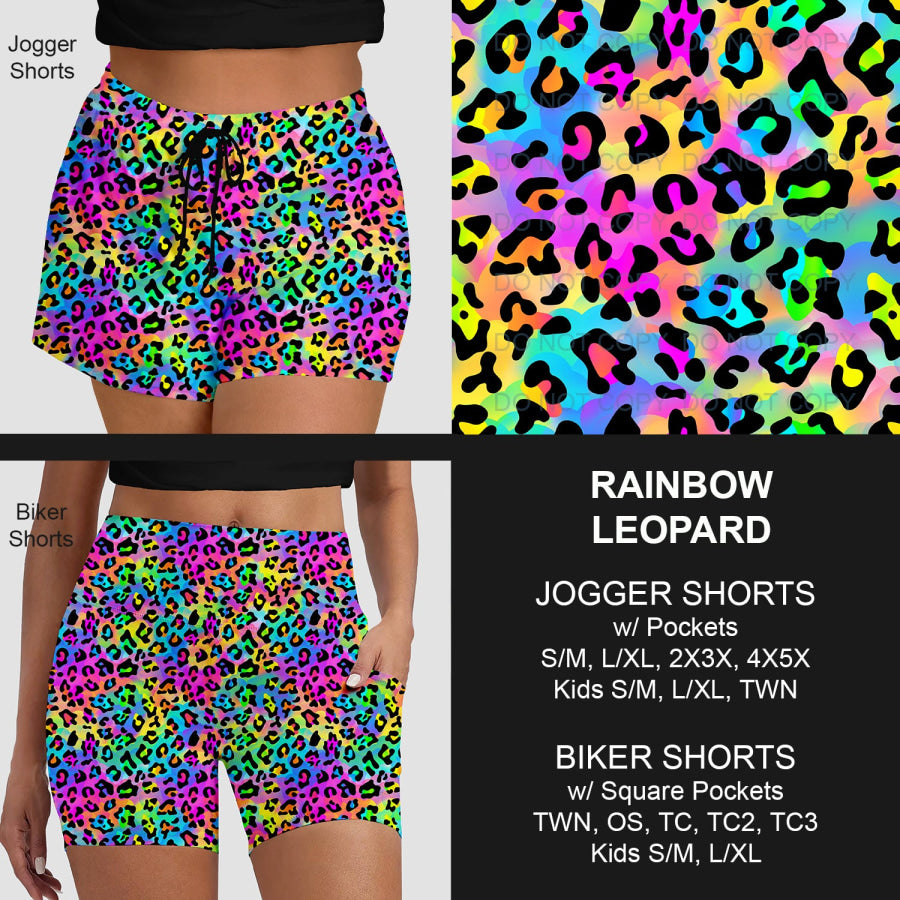 PREORDER Custom Shorts - Rainbow Leopard - Closes 30 Mar - ETA late Jun 2025 Loungewear