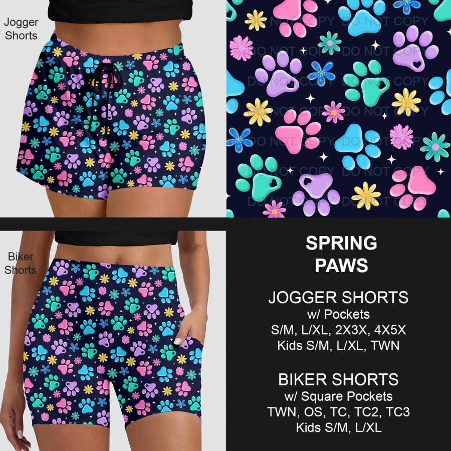 PREORDER Custom Shorts - Spring Paws - Closes 30 Mar - ETA late Jun 2025 Loungewear