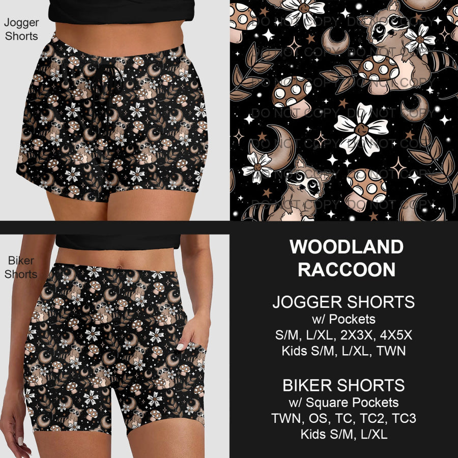 PREORDER Custom Shorts - Woodland Raccoon - Closes 30 Mar - ETA late Jun 2025 Loungewear