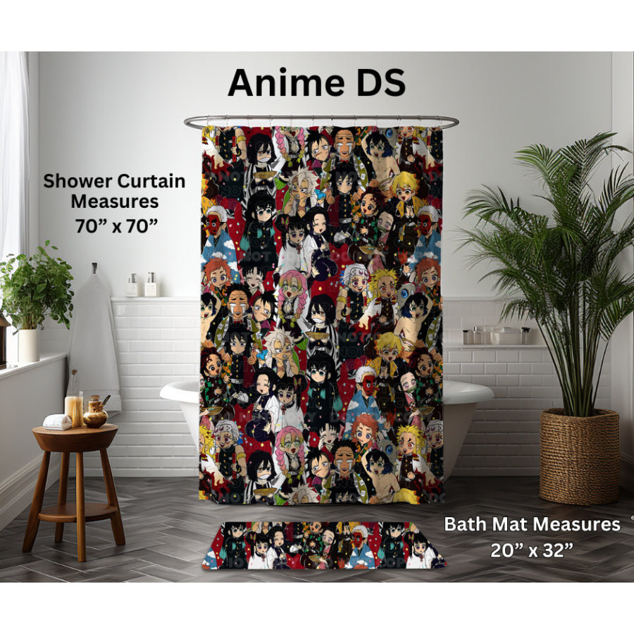 Preorder Custom Shower Curtain / Bath Mat - Anime DS - Closes 6 Jan - ETA late Apr 2025 Shower Curtains and Bath Mats