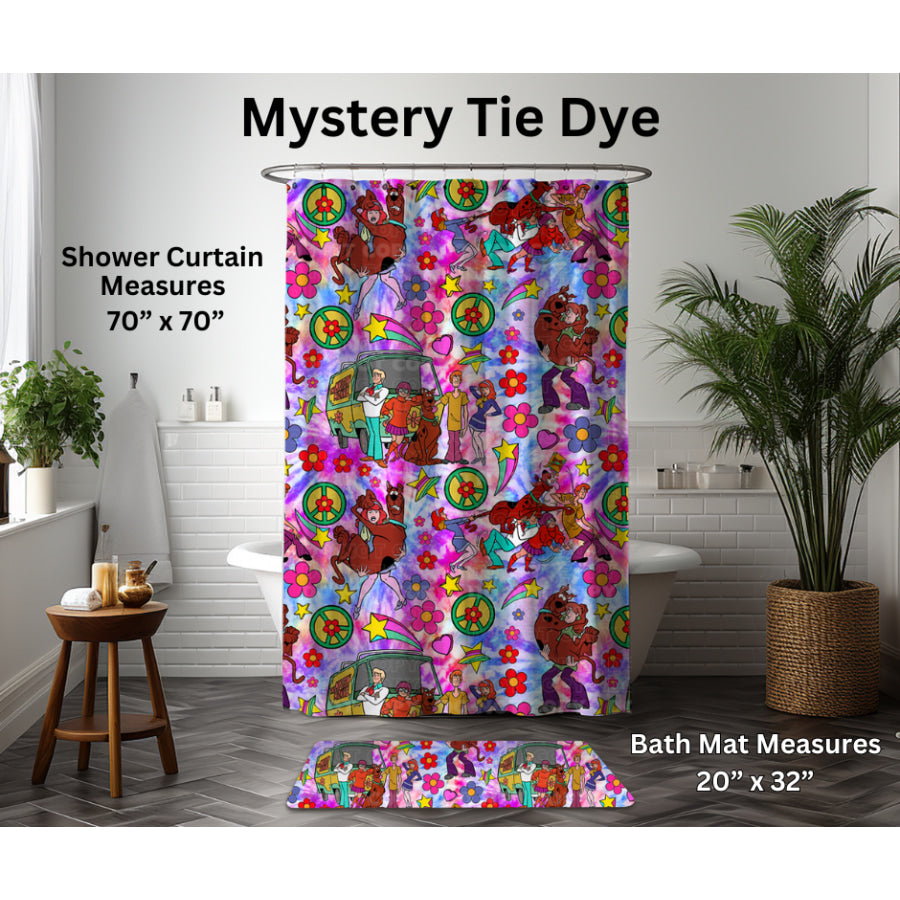 Preorder Custom Shower Curtain / Bath Mat - Mystery Tie Dye - Closes 6 Jan - ETA late Apr 2025 Shower Curtains and Bath Mats