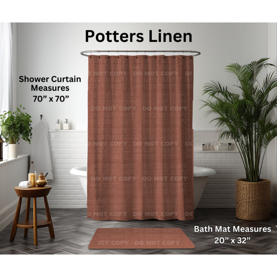 Preorder Custom Shower Curtain / Bath Mat - Potters Linen - Closes 6 Jan - ETA late Apr 2025 Shower Curtains and Bath Mats