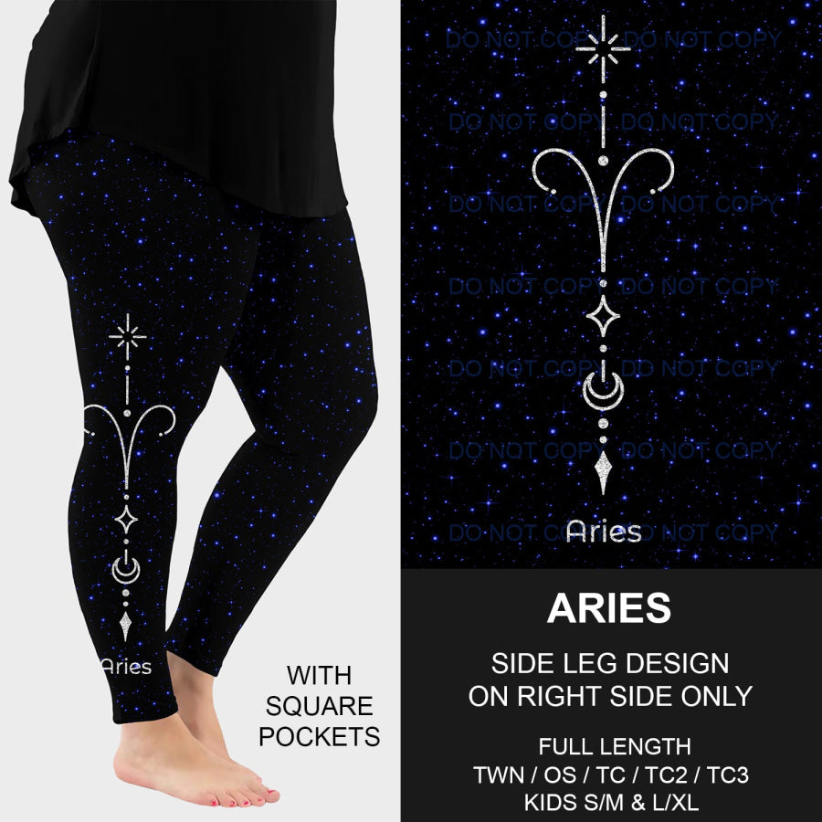 PREORDER Custom Side Print Leggings - Aries - Closes 6 Feb - ETA late May 2025 Leggings