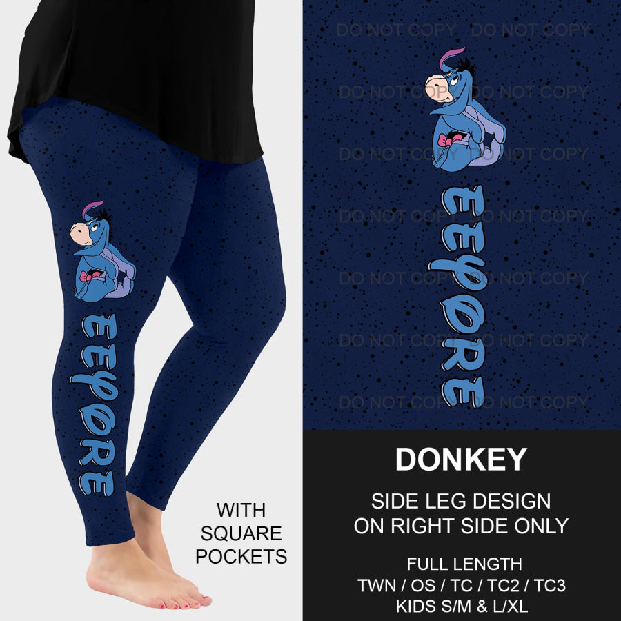 PREORDER Custom Side Print Leggings - Donkey - Closes 12 Nov - ETA mid Feb 2025 Leggings