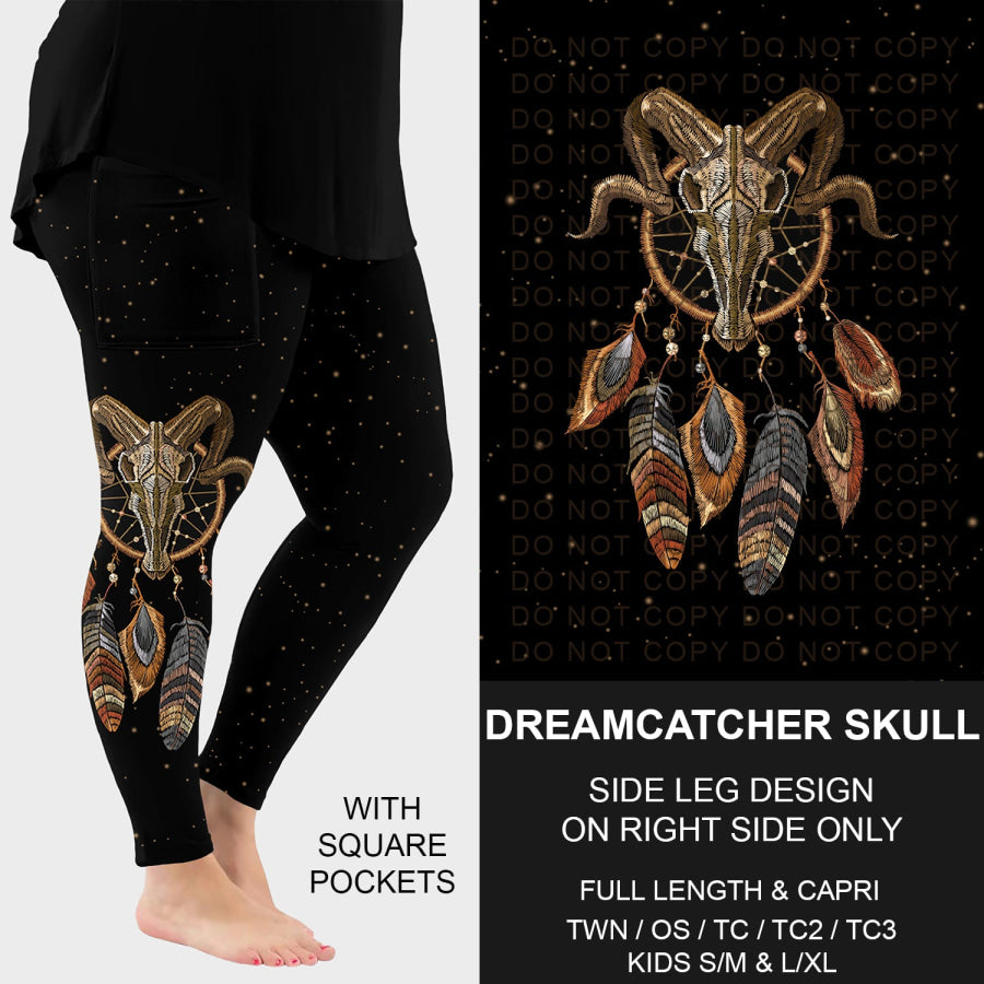 PREORDER Custom Side Print Leggings Dreamcatcher Skull Closes 2 Sep ETA early Dec 2025 Leggings