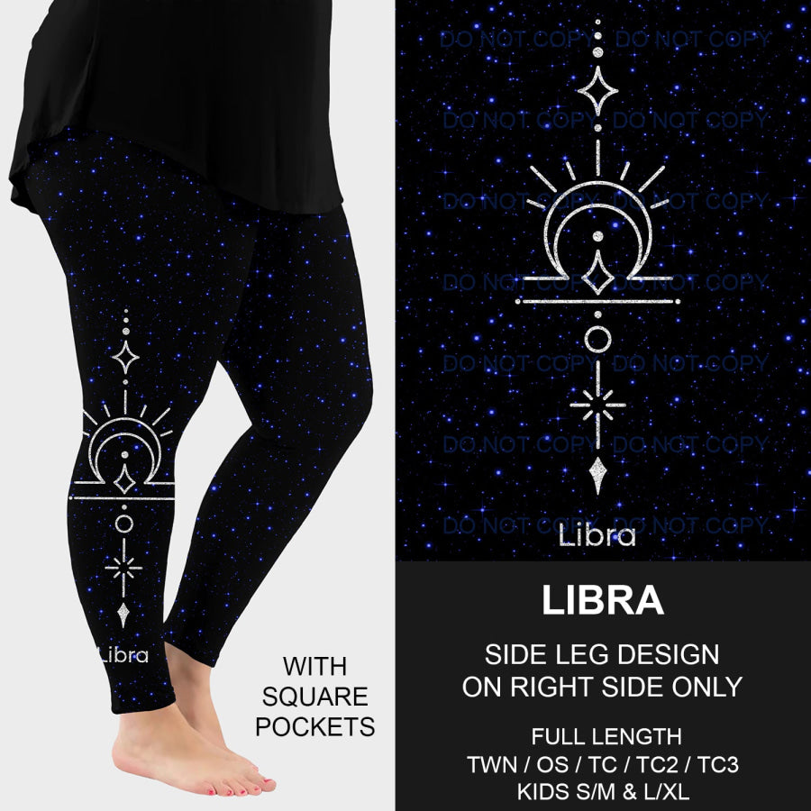 PREORDER Custom Side Print Leggings - Libra - Closes 6 Feb - ETA late May 2025 Leggings