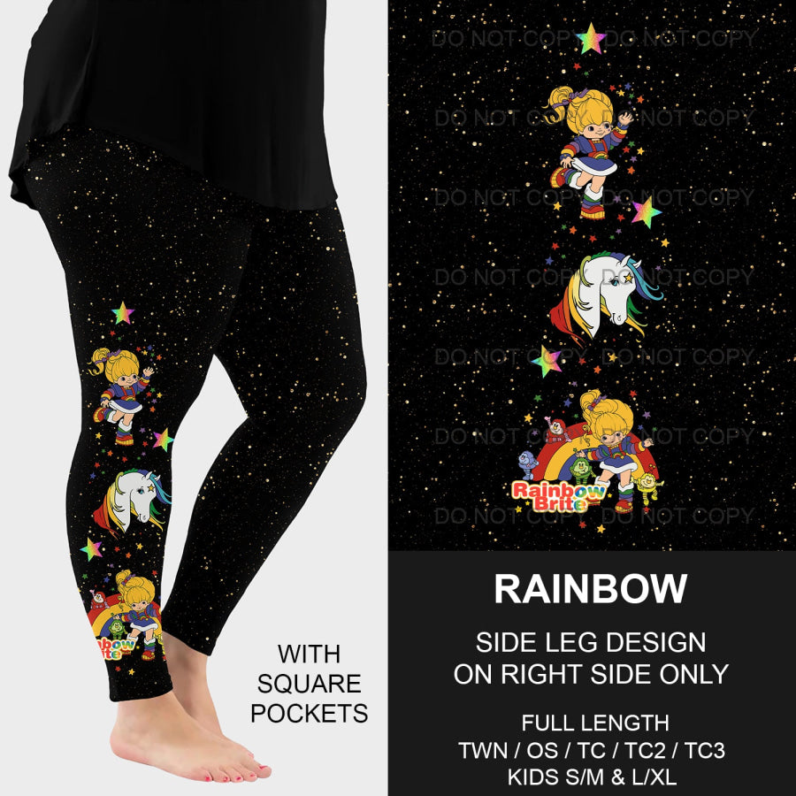 PREORDER Custom Side Print Leggings - Rainbow - Closes 12 Nov - ETA mid Feb 2025 Leggings