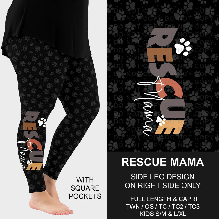 PREORDER Custom Side Print Leggings Rescue Mama Closes 2 Sep ETA early Dec 2025 Leggings