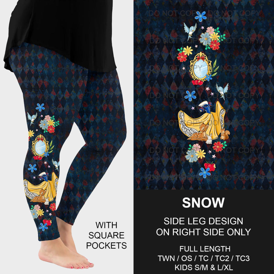 PREORDER Custom Side Print Leggings - Snow - Closes 12 Nov - ETA mid Feb 2025 Leggings