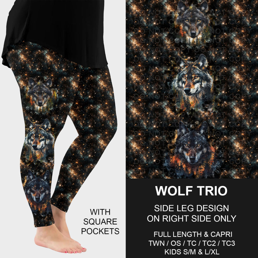 PREORDER Custom Side Print Leggings Wolf Trio Closes 2 Sep ETA early Dec 2025 Leggings