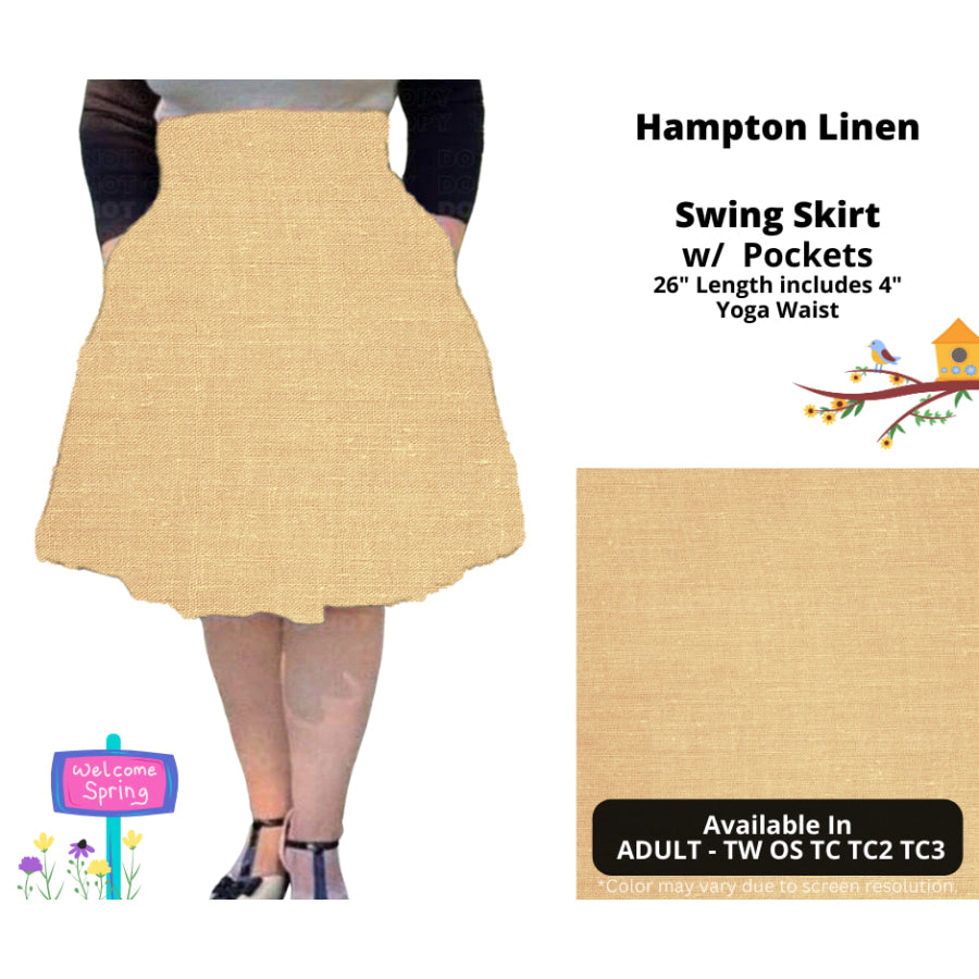 PREORDER Custom Skirts / Skorts / Skirted Leggings - Hampton Linen - Closes 15 Jan - ETA late Apr 2025 Skirts