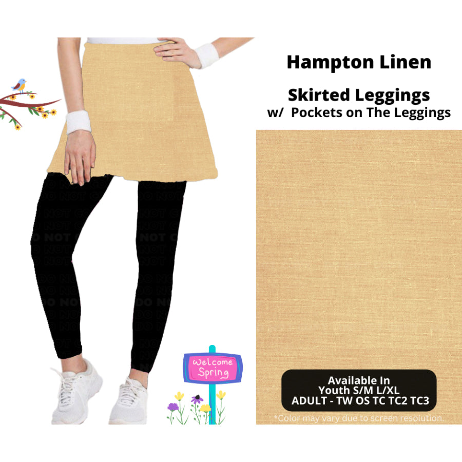 PREORDER Custom Skirts / Skorts / Skirted Leggings - Hampton Linen - Closes 15 Jan - ETA late Apr 2025 Skirts