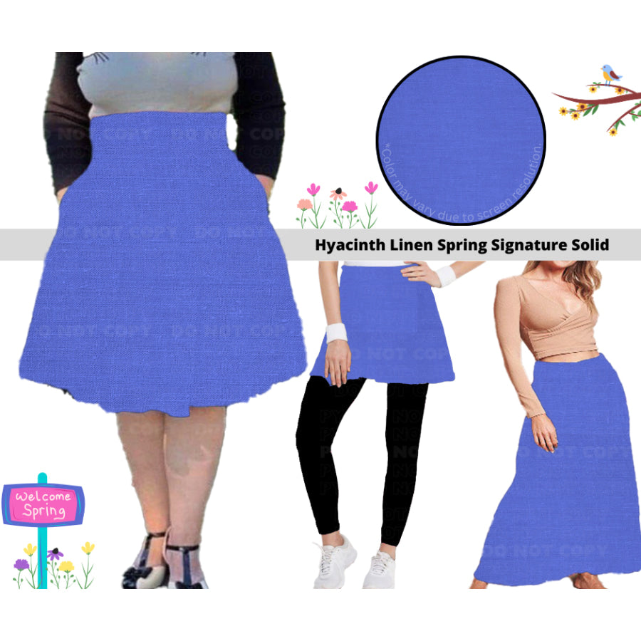 PREORDER Custom Skirts / Skorts / Skirted Leggings - Hyacinth Linen - Closes 15 Jan - ETA late Apr 2025 Skirts