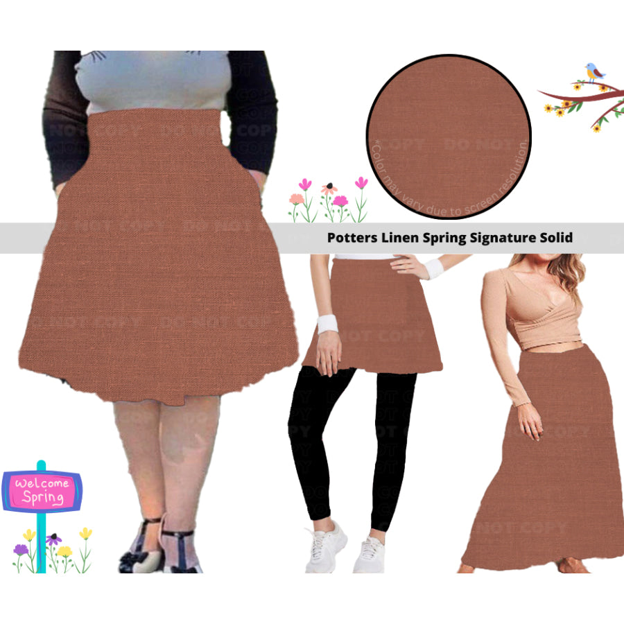 PREORDER Custom Skirts / Skorts / Skirted Leggings - Potters Linen - Closes 15 Jan - ETA late Apr 2025 Skirts