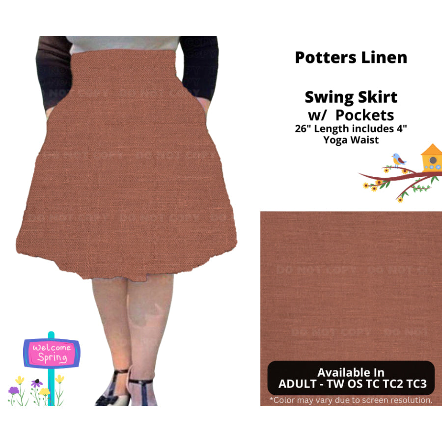 PREORDER Custom Skirts / Skorts / Skirted Leggings - Potters Linen - Closes 15 Jan - ETA late Apr 2025 Skirts