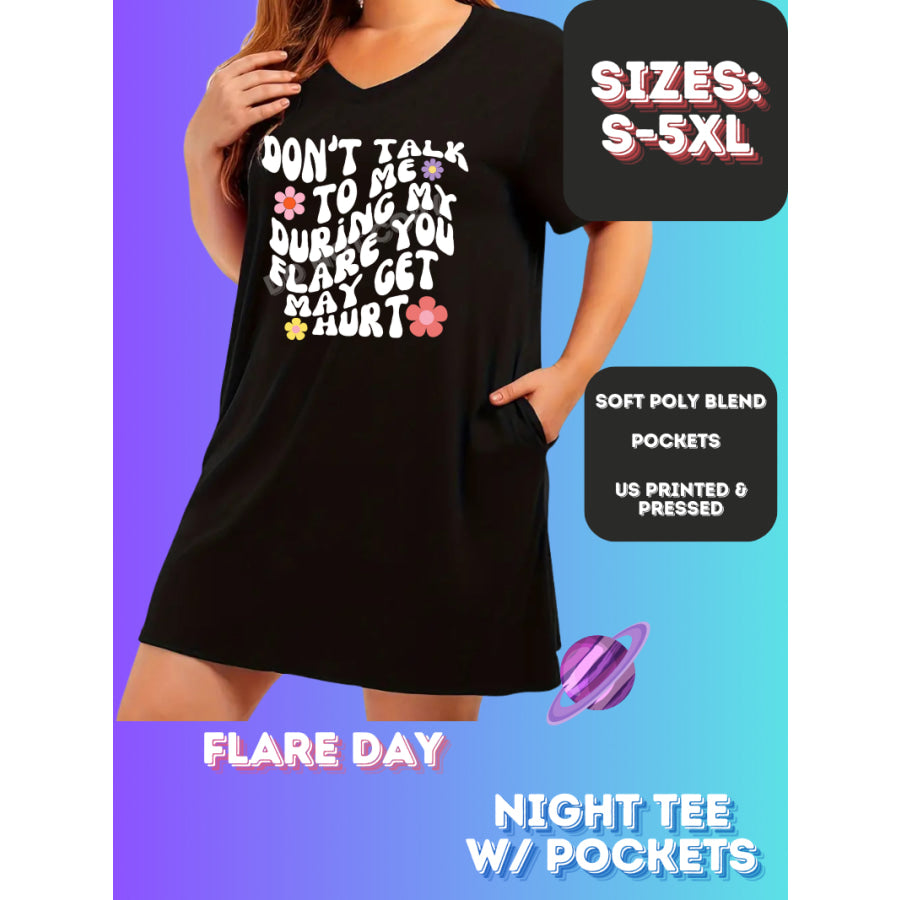 Preorder Custom Sleep Shirt with Pockets - Flare Day - Closes 23 Nov - ETA early Jan 2025 Sleepwear