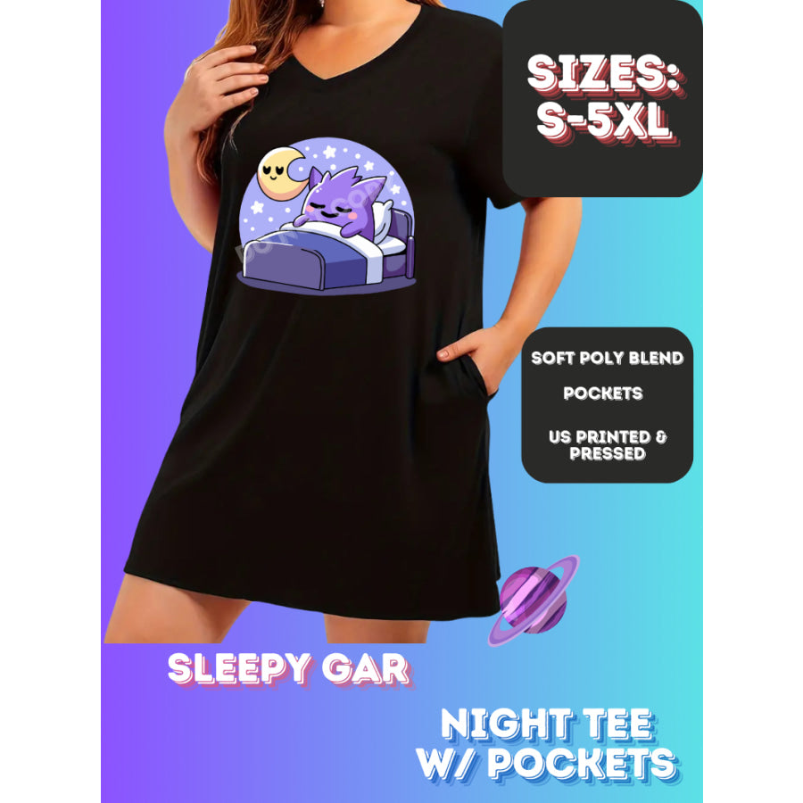 Preorder Custom Sleep Shirt with Pockets - Sleepy Gar - Closes 23 Nov - ETA early Jan 2025 Sleepwear