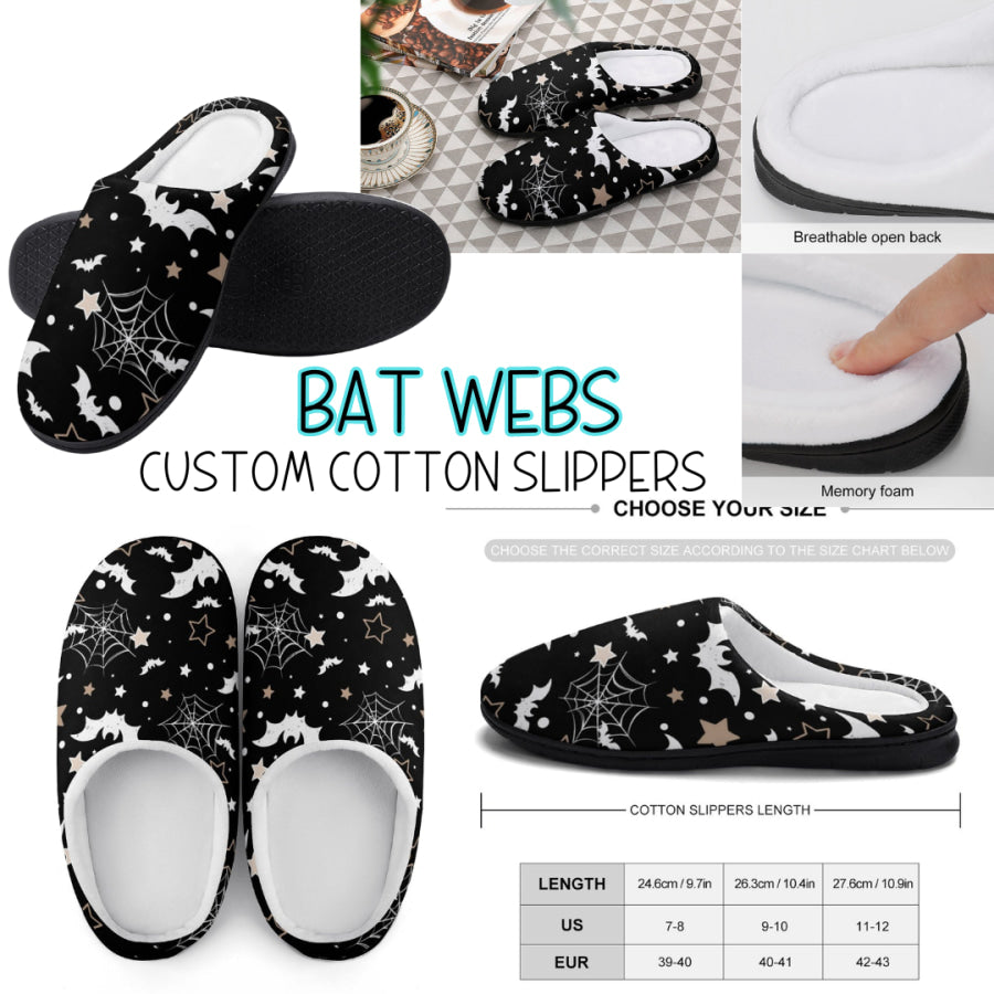 PREORDER Custom Slippers - Bat Webs - Closes 18 Sep - ETA mid Dec 2024 Slippers