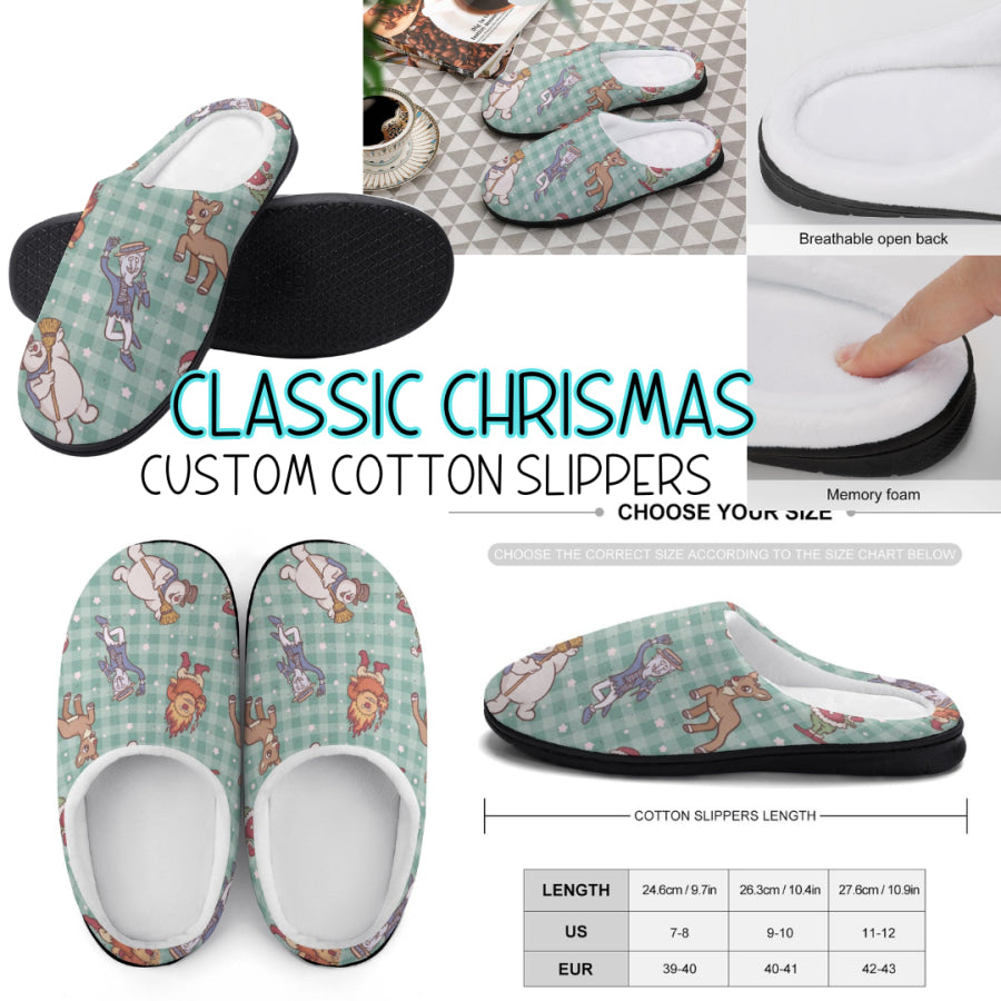 PREORDER Custom Slippers - Classic Christmas - Closes 18 Sep - ETA mid Dec 2024 Slippers