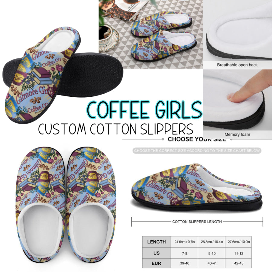 PREORDER Custom Slippers - Coffee Girls - Closes 18 Sep - ETA mid Dec 2024 Slippers