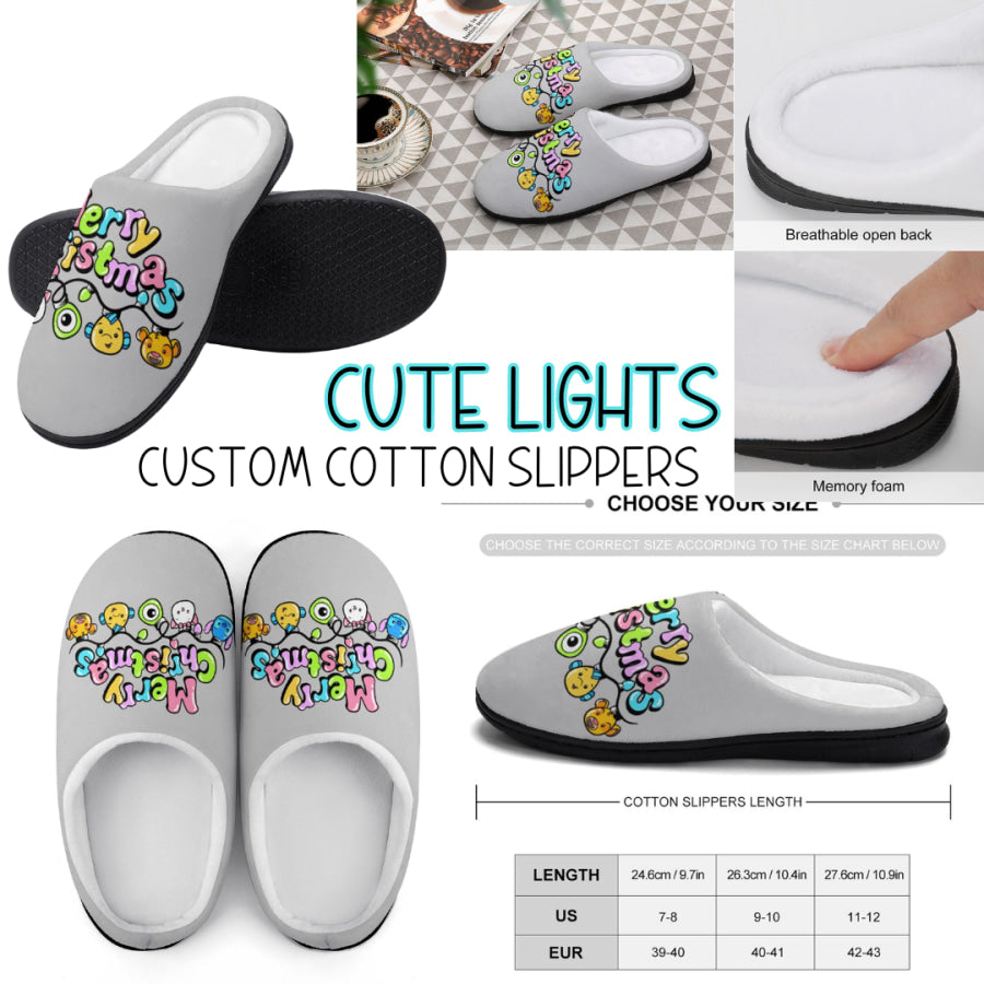 PREORDER Custom Slippers - Cute Lights - Closes 18 Sep - ETA mid Dec 2024 Slippers