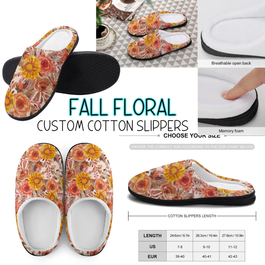 PREORDER Custom Slippers - Fall Floral - Closes 18 Sep - ETA mid Dec 2024 Slippers