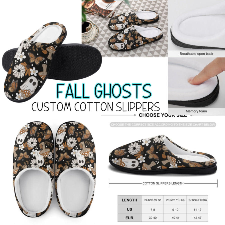 PREORDER Custom Slippers - Fall Ghosts - Closes 18 Sep - ETA mid Dec 2024 Slippers