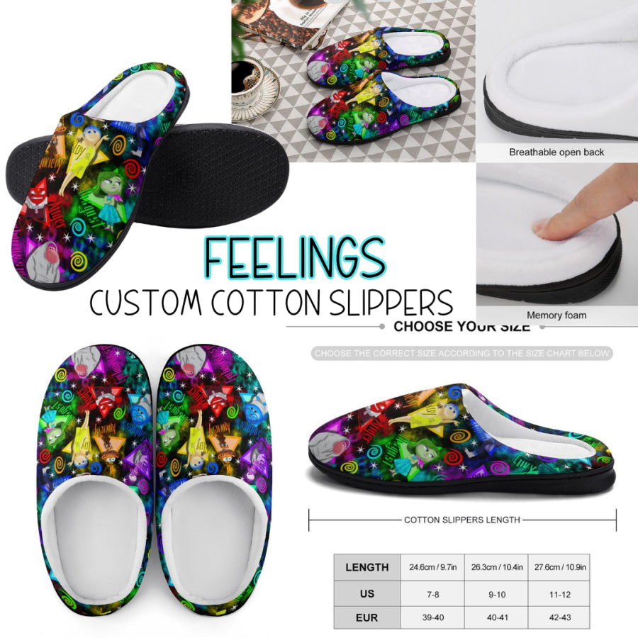 PREORDER Custom Slippers - Feelings - Closes 18 Sep - ETA mid Dec 2024 Slippers