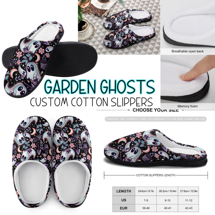 PREORDER Custom Slippers - Garden Ghosts - Closes 18 Sep - ETA mid Dec 2024 Slippers