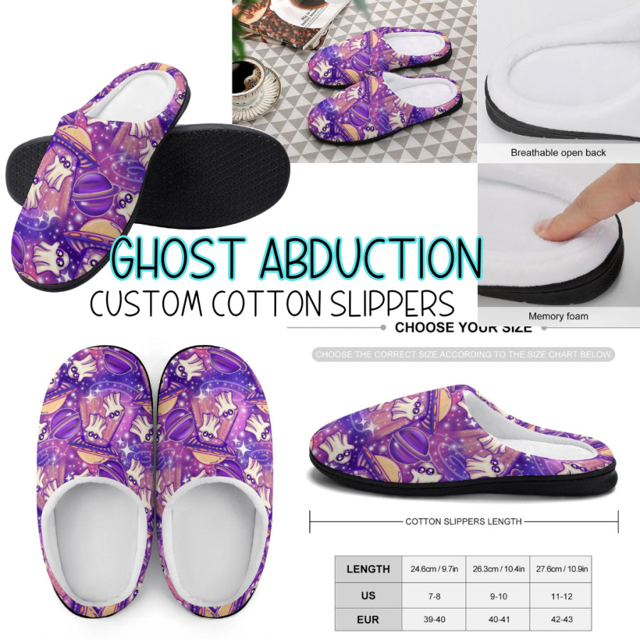 PREORDER Custom Slippers - Ghost Abduction - Closes 18 Sep - ETA mid Dec 2024 Slippers