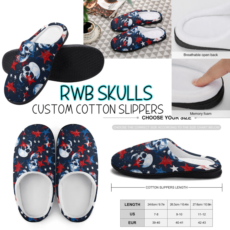 PREORDER Custom Slippers - RWB Skulls - Closes 18 Sep - ETA mid Dec 2024 Slippers