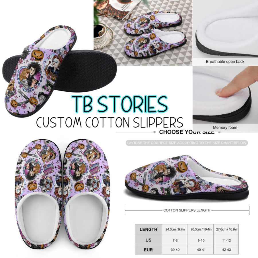 PREORDER Custom Slippers - TB Stories - Closes 18 Sep - ETA mid Dec 2024 Slippers