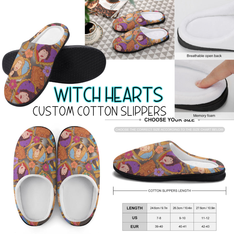 PREORDER Custom Slippers - Witch Hearts - Closes 18 Sep - ETA mid Dec 2024 Slippers