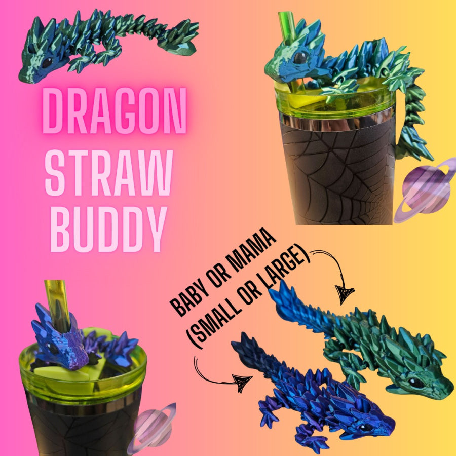 Preorder Custom Straw Buddies - Dragon - ETA 3-4 weeks Drinkware