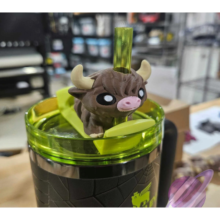 Preorder Custom Straw Buddies - Highland Cow - ETA 3-4 weeks Drinkware