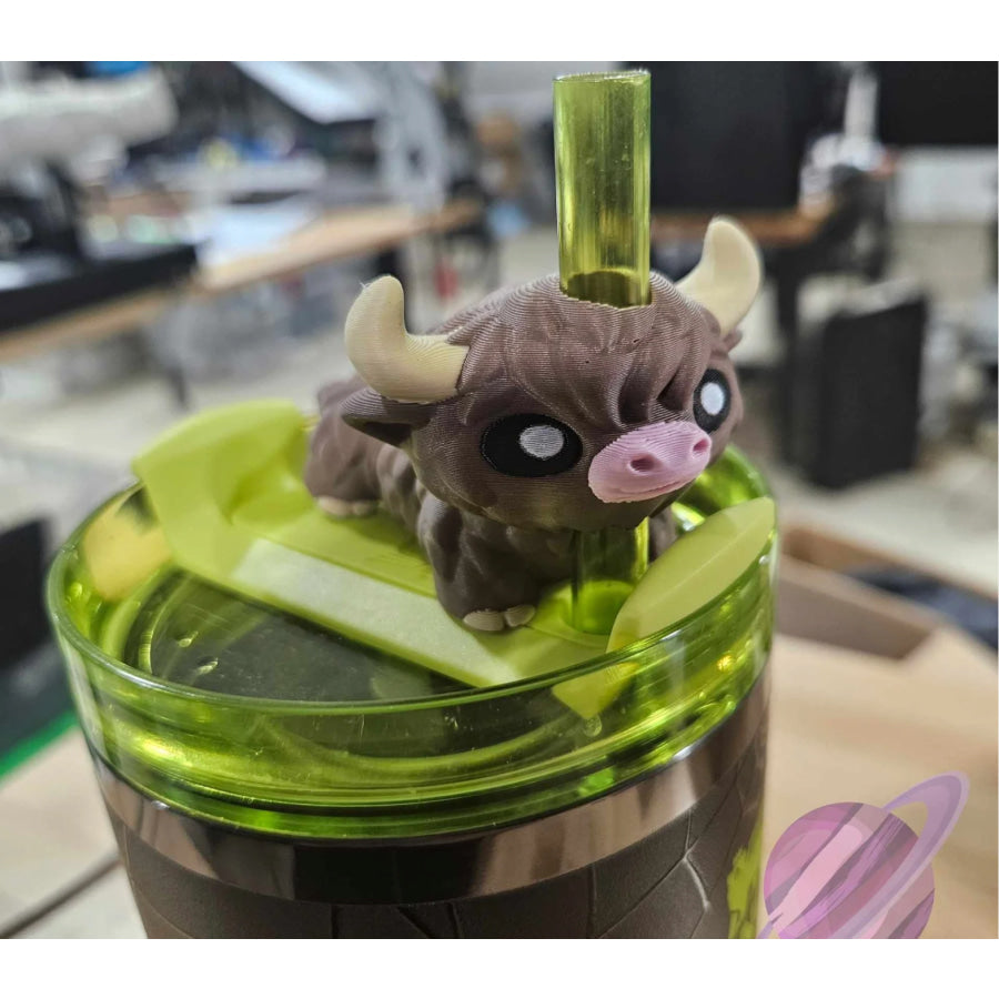 Preorder Custom Straw Buddies - Highland Cow - ETA 3-4 weeks Drinkware