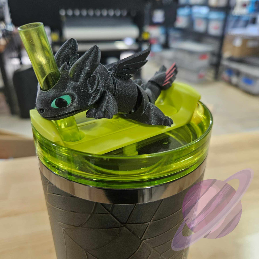 Preorder Custom Straw Buddies - Night Fury - ETA 3-4 weeks Drinkware