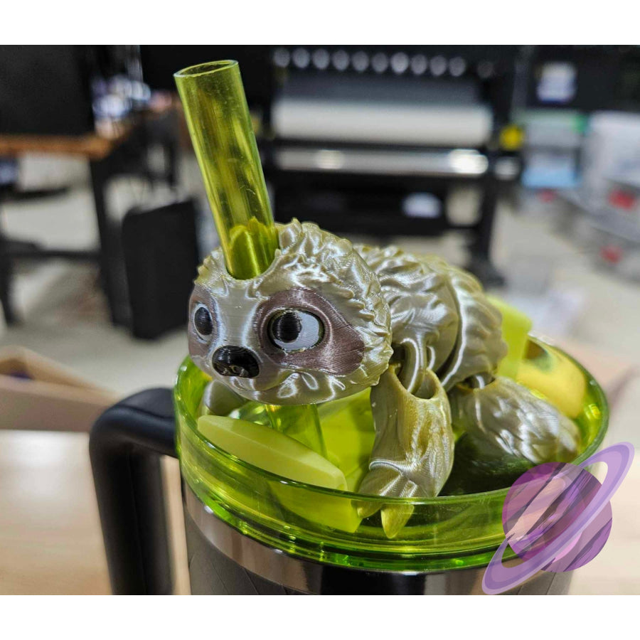 Preorder Custom Straw Buddies - Sloth - ETA 3-4 weeks Drinkware