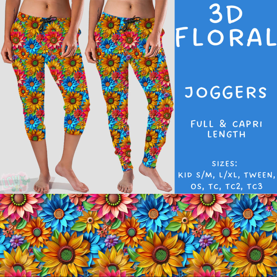 Preorder Custom Styles - 3D Floral - Closes 31 Mar - ETA late May 2025 Leggings