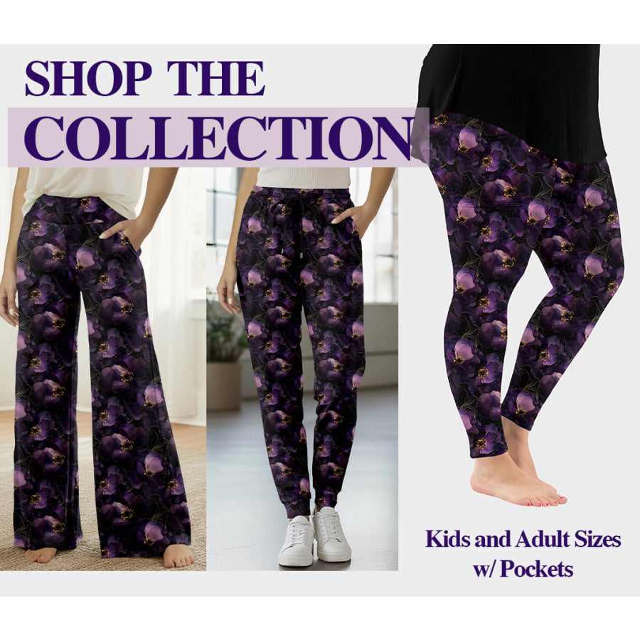 Preorder Custom Styles - Alcohol Ink Violet Flowers - Closes 11 Nov - ETA mid Feb 2026 Loungewear