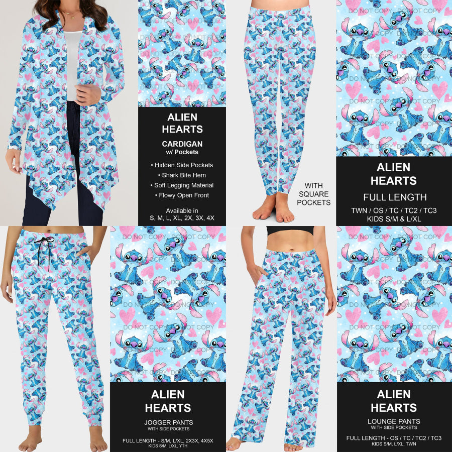 PREORDER Custom Styles - Alien Hearts - Closes 26 Nov - ETA early Feb 2025 Loungewear