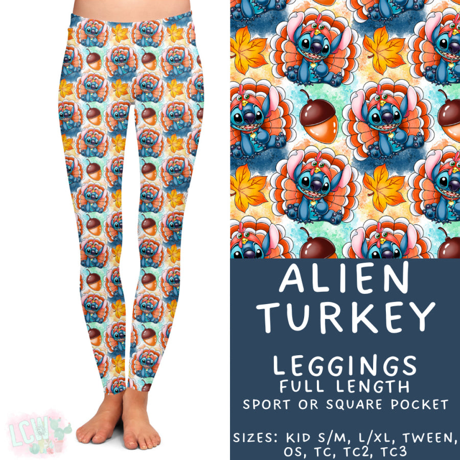 Preorder Custom Styles Alien Turkey Closes 29 Aug ETA late Nov 2025 Leggings