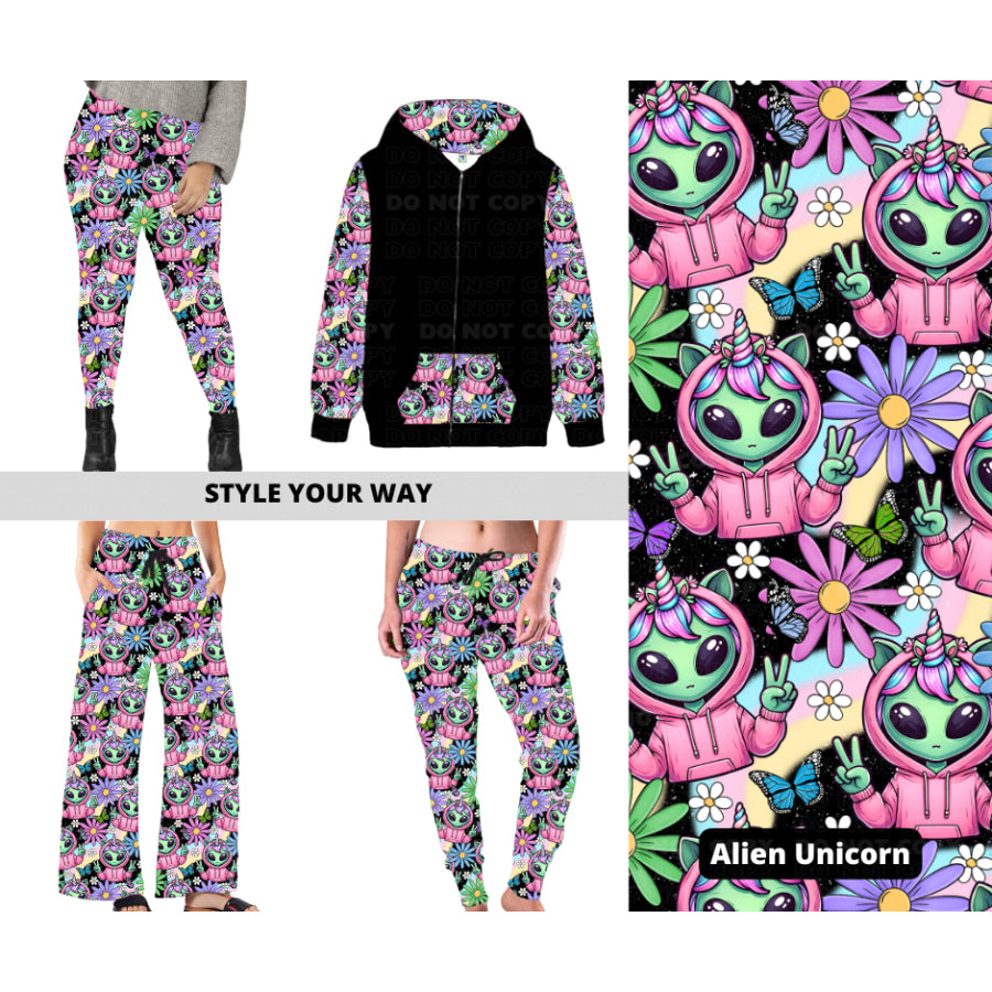 PREORDER Custom Styles - Alien Unicorn - Closes 21 Nov - ETA late Feb 2025 Leggings