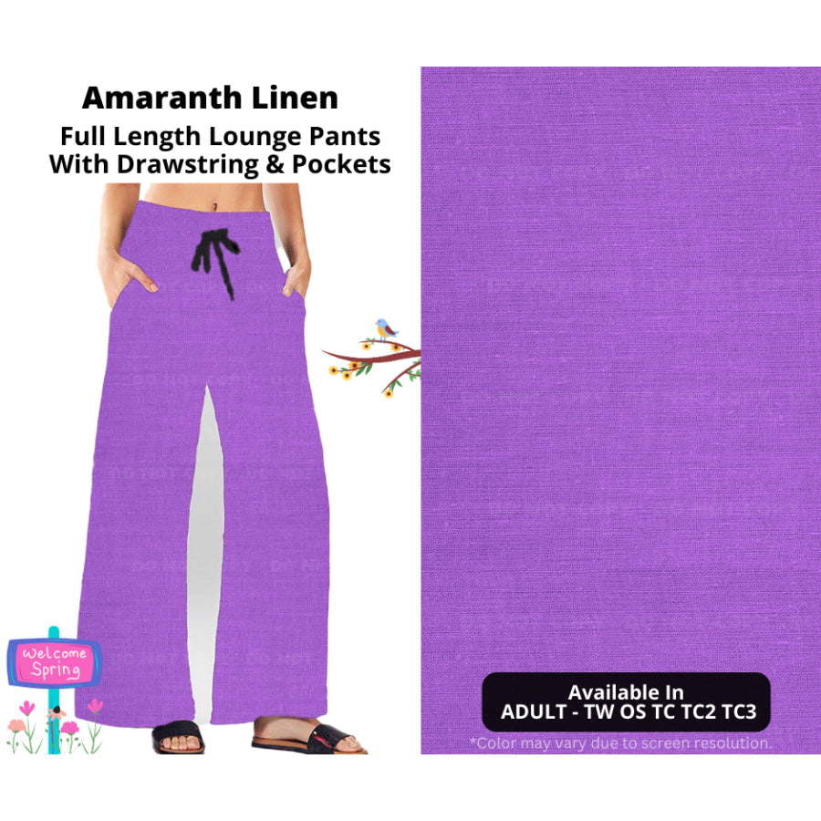 PREORDER Custom Styles - Amaranth Linen - Closes 8 Jan - ETA late Apr 2025 Leggings