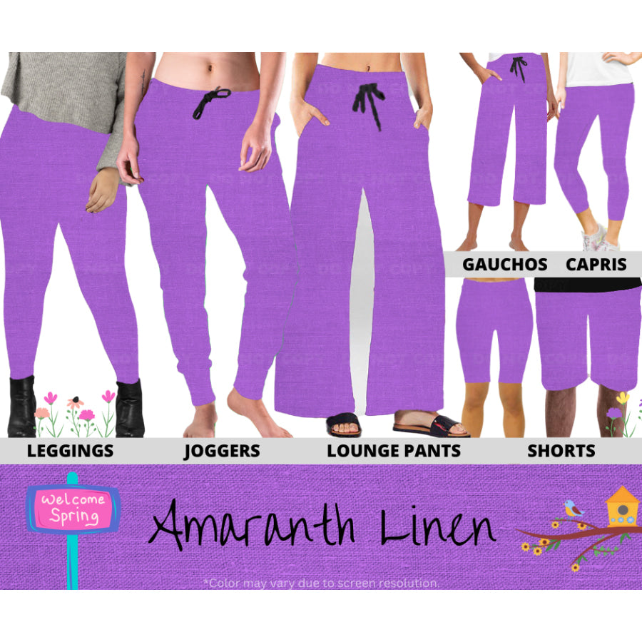 PREORDER Custom Styles - Amaranth Linen - Closes 8 Jan - ETA late Apr 2025 Leggings