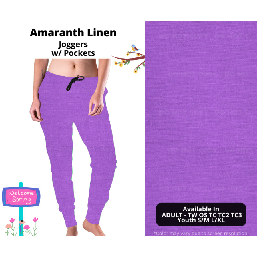 PREORDER Custom Styles - Amaranth Linen - Closes 8 Jan - ETA late Apr 2025 Leggings